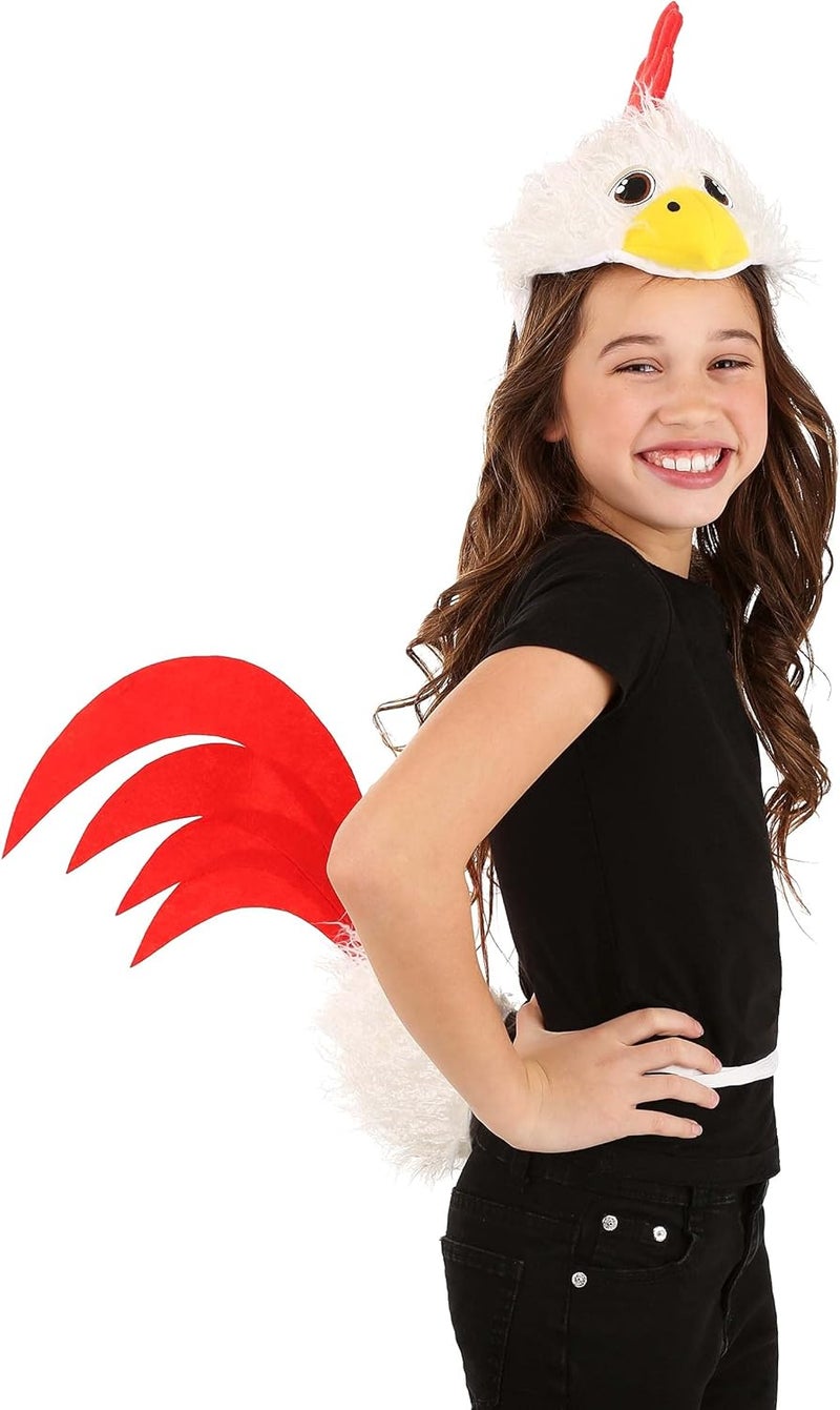 elope Chicken Soft Headband & Tail Costume Accessory Kit - Soft Sculpted Beak and Tail with Adjustable Elastic - Image 4